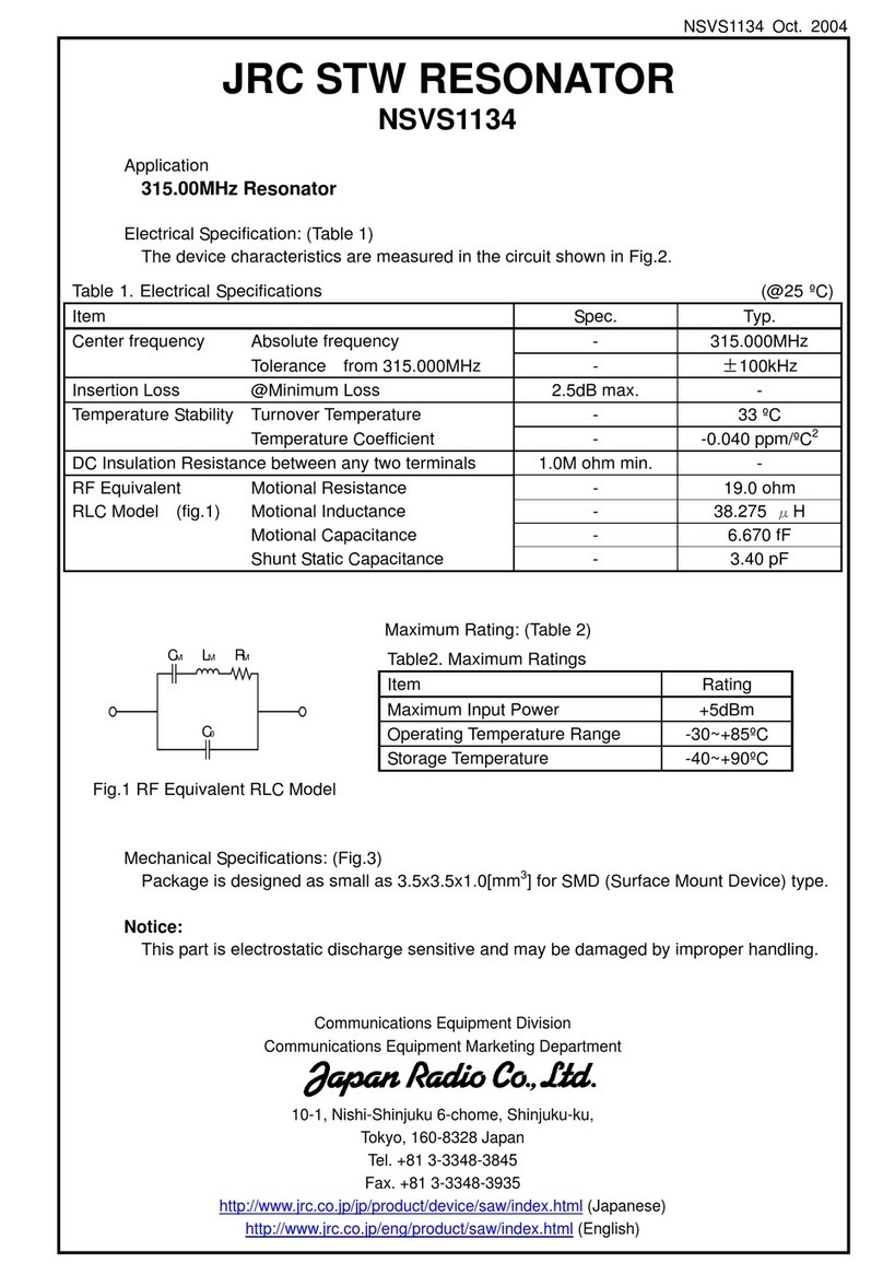 JRC NSVS1134 User manual