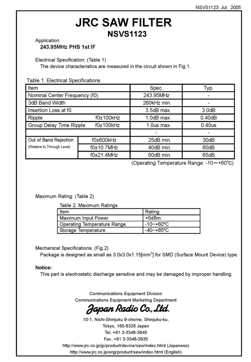 JRC NSVS1123 User manual