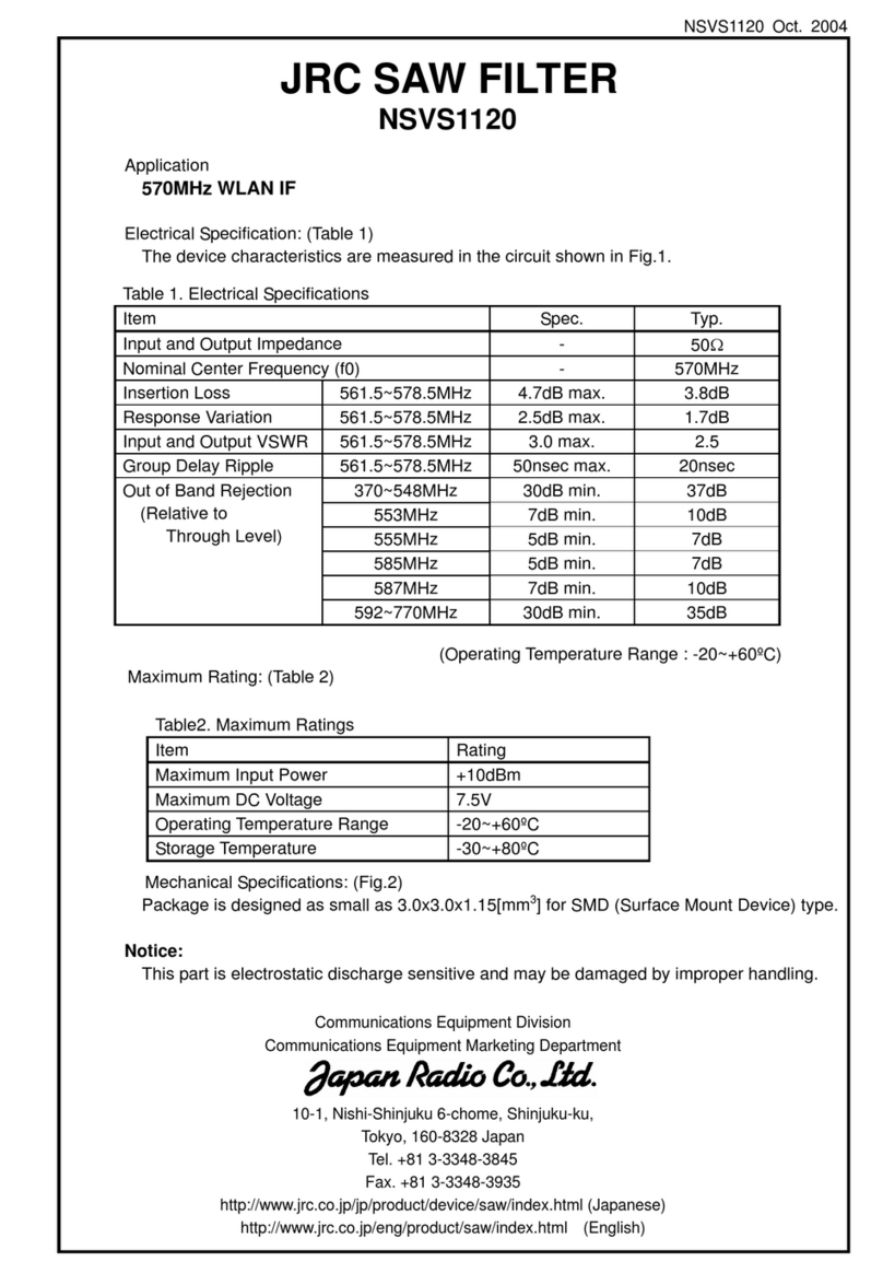 JRC NSVS1120 manual