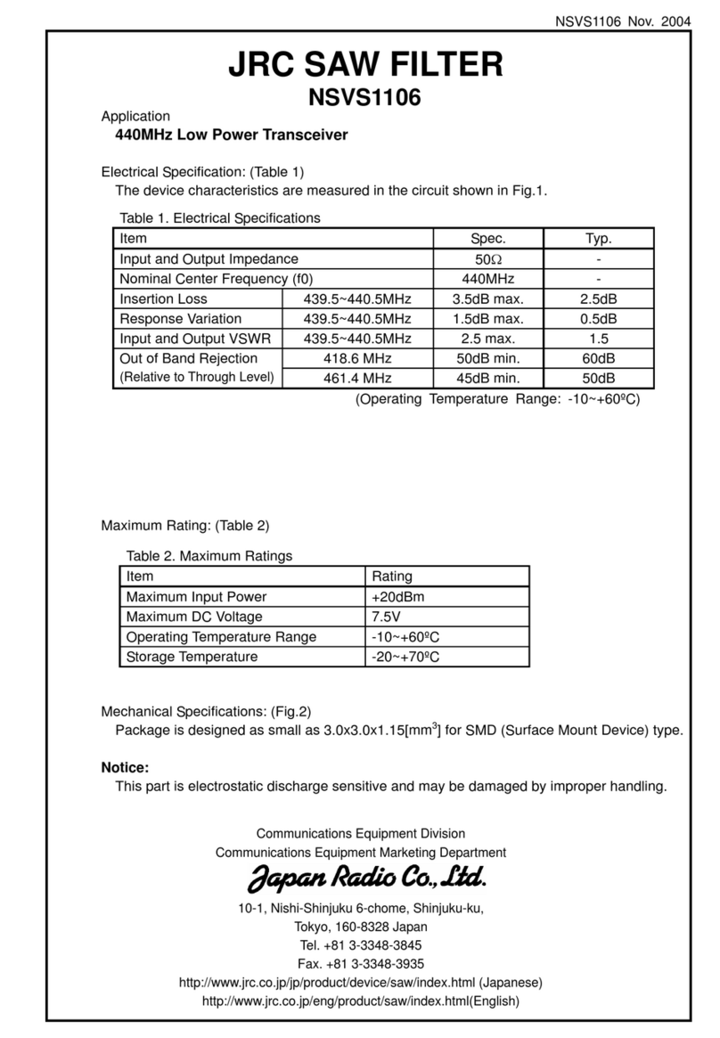 JRC NSVS1106 User manual