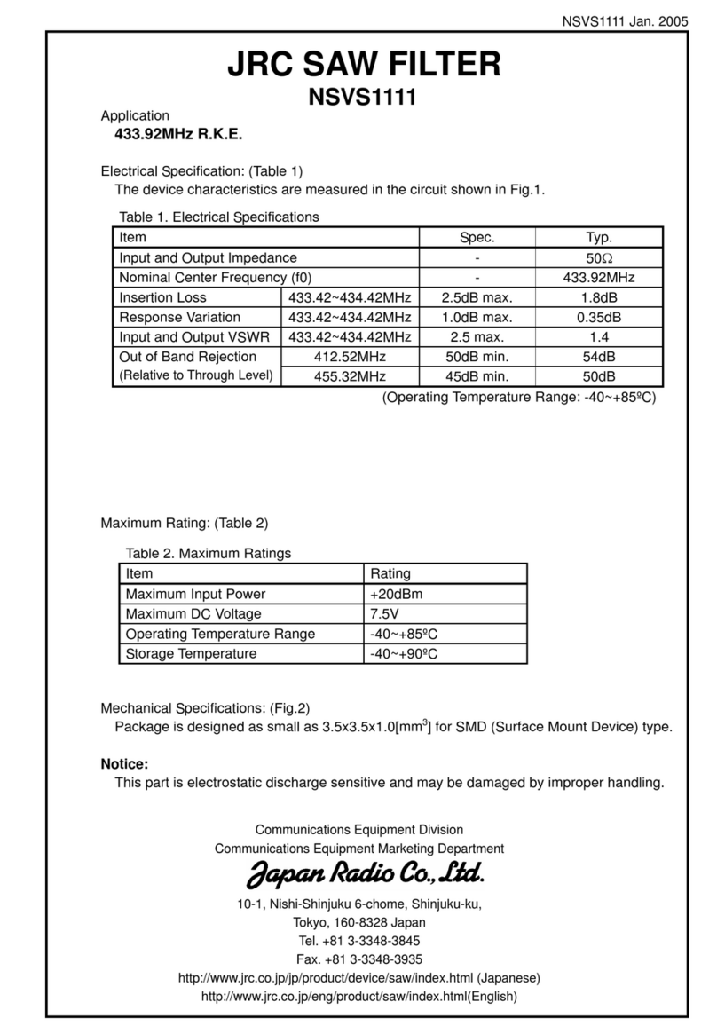 JRC NSVS1111 manual