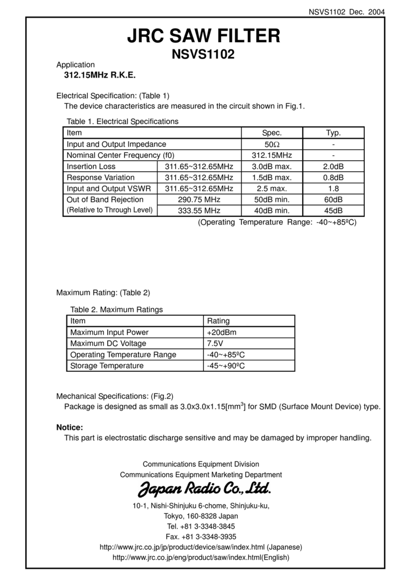 JRC NSVS1102 manual