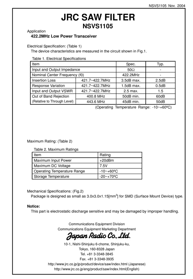 JRC NSVS1105 User manual