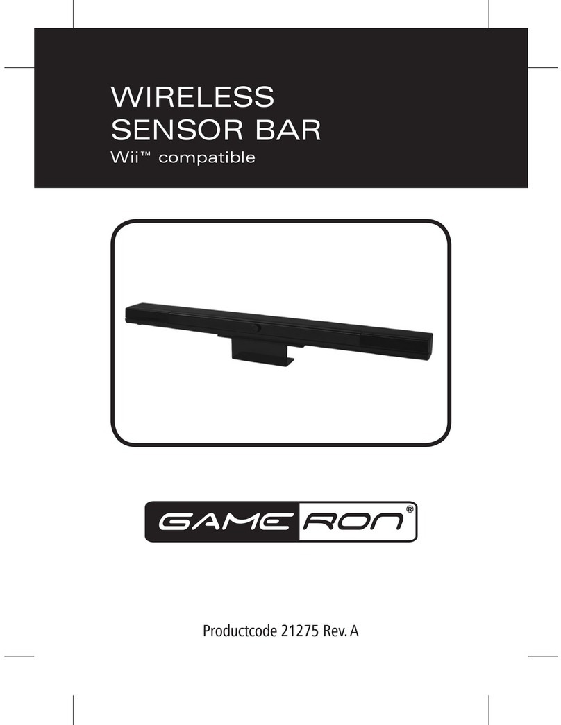 GAMERON WIRELESS SENSOR BAR FOR WII manual