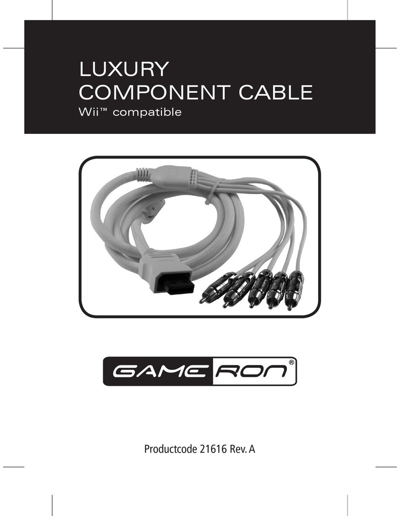 GAMERON LUXURY COMPONENT CABLE FOR WII manual