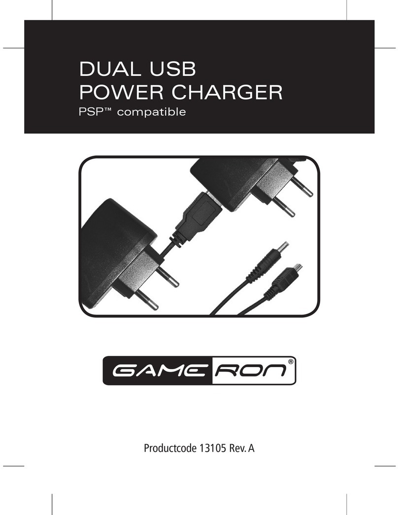 GAMERON DUAL USB POWER CHARGER FOR PSP manual