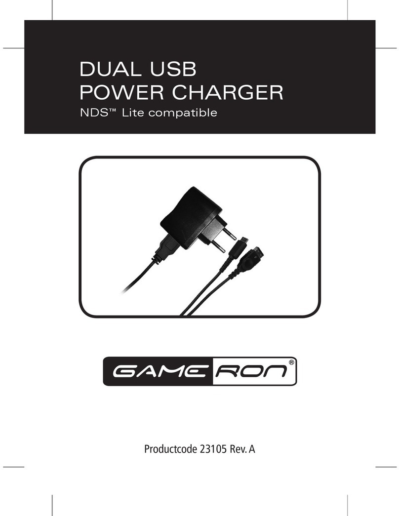 GAMERON DUAL USB POWER CHARGER FOR NDS LITE manual