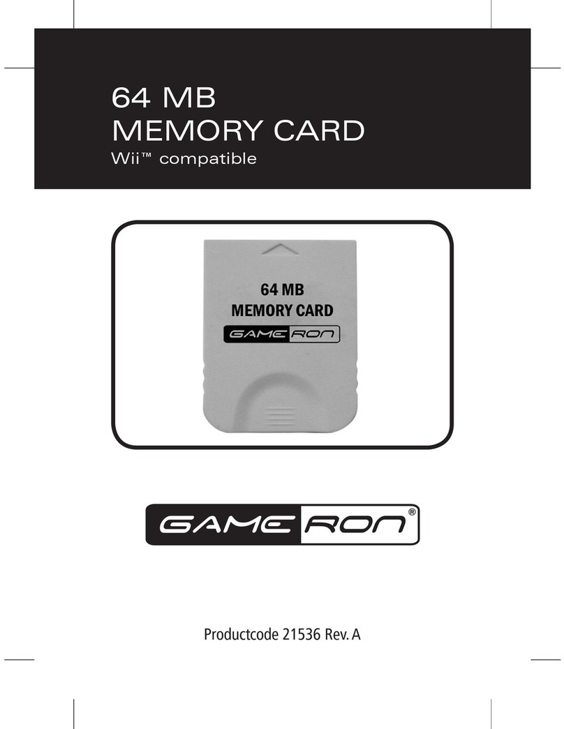GAMERON 64 MB MEMORY CARD FOR WII manual
