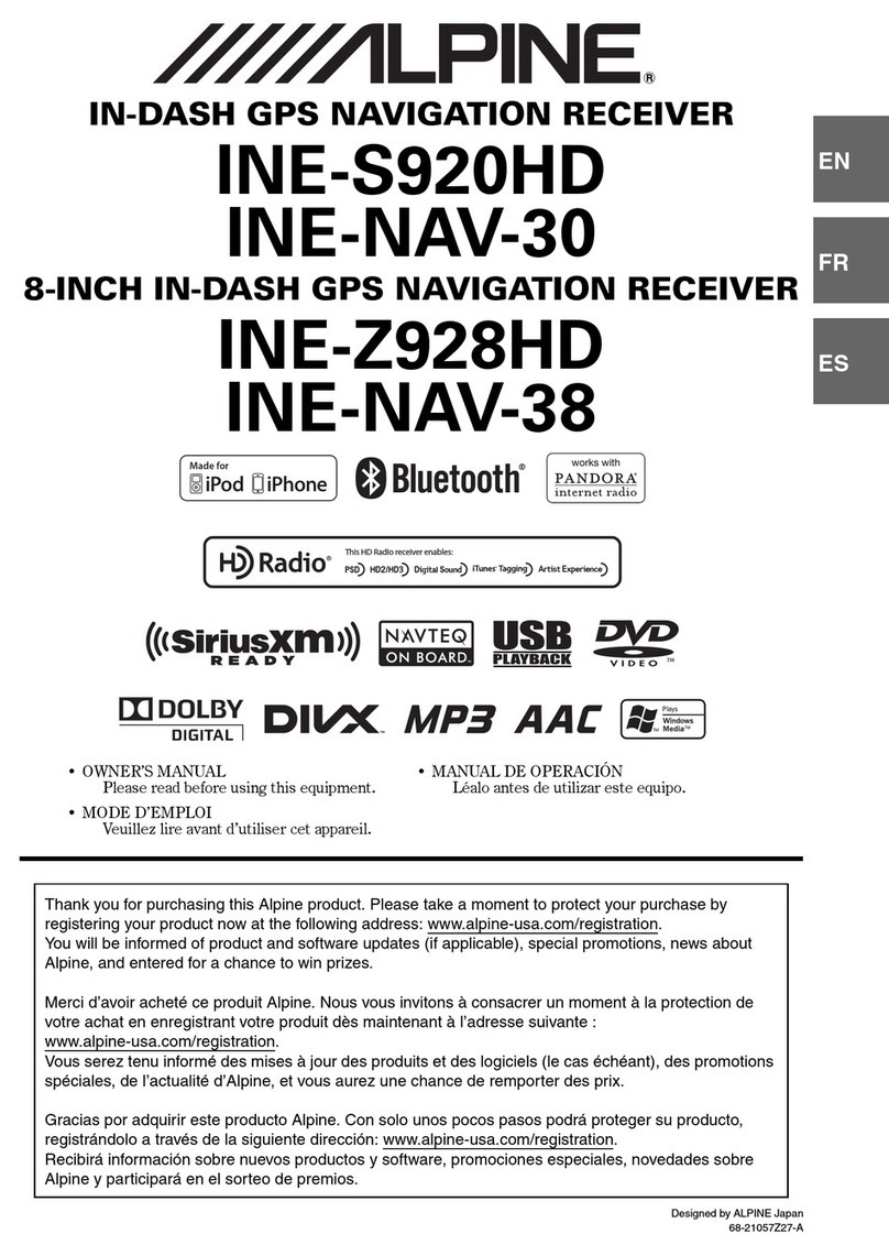 Alpine INE-S920HD owner's manual