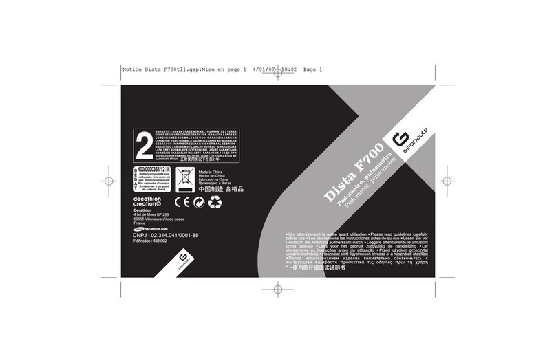 GEONAUTE PEDOMETER DISTA F700 manual