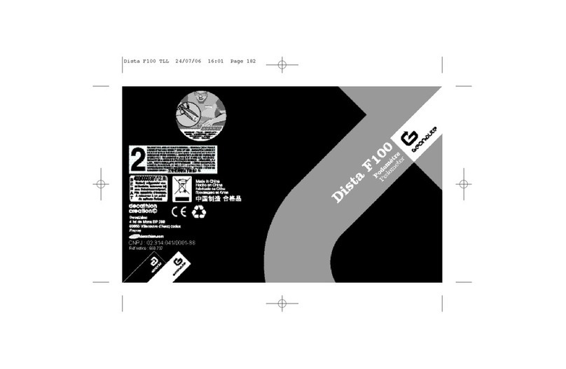 GEONAUTE PEDOMETER DISTA F100 User manual
