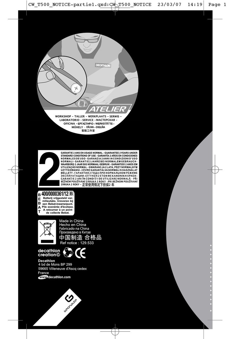 GEONAUTE HEART RATE MONITOR CWT500 manual