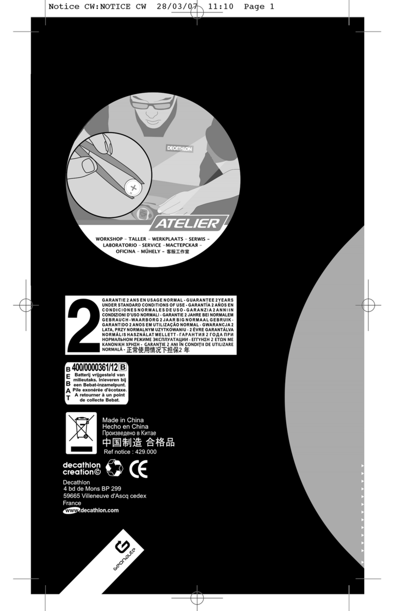GEONAUTE HEART RATE MONITOR CW instructions