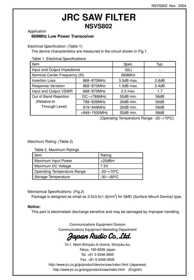 JRC NSVS802 User manual