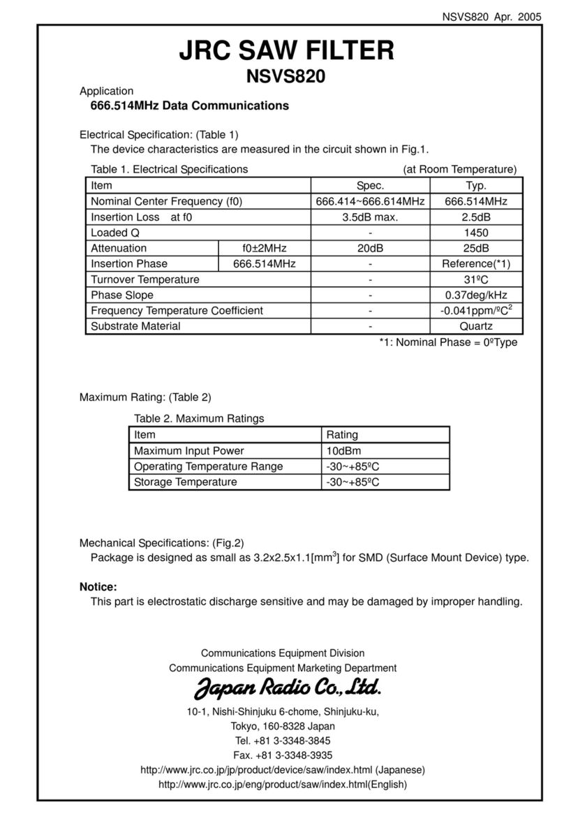 JRC NSVS820 User manual