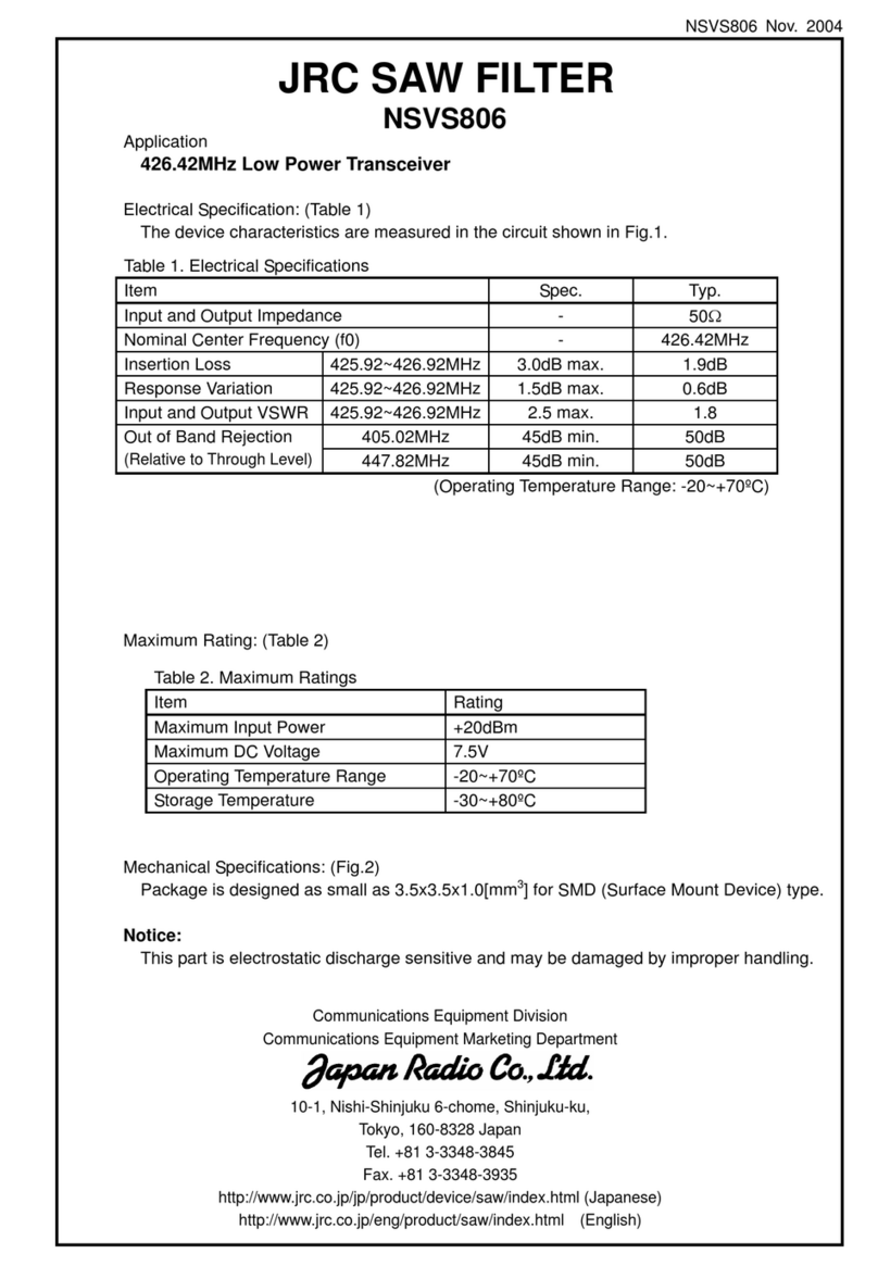 JRC NSVS806 User manual