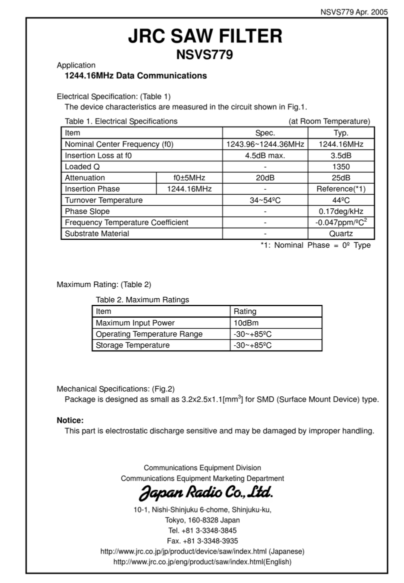 JRC NSVS779 manual