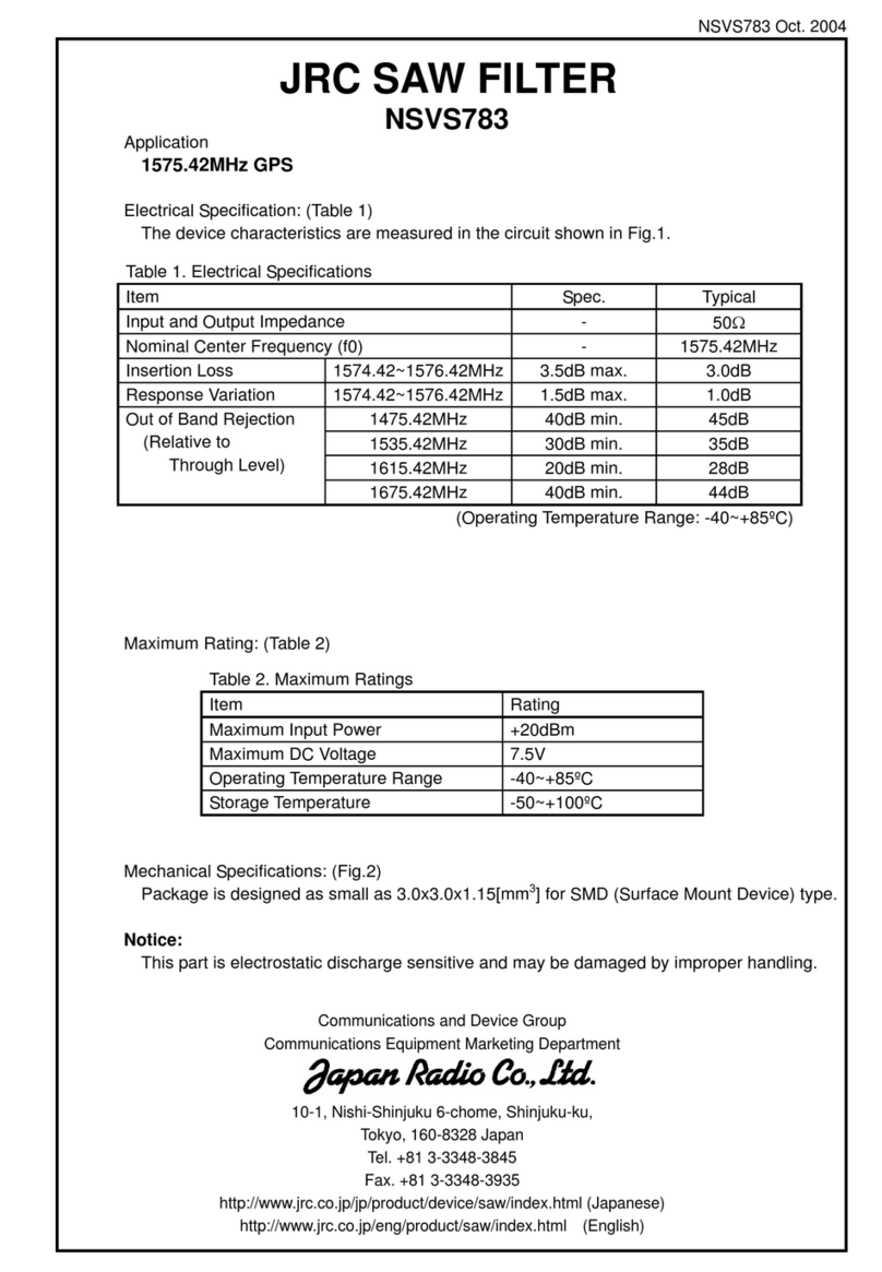 JRC NSVS783 User manual