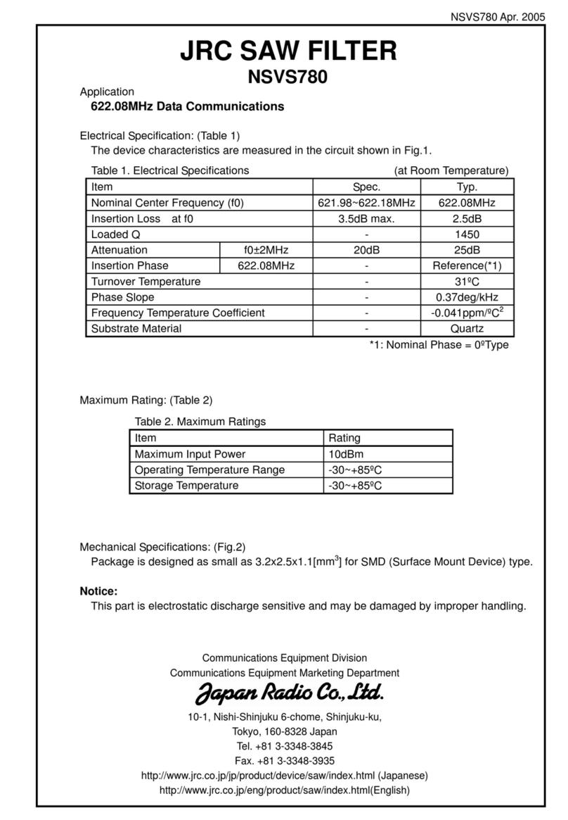 JRC NSVS780 User manual