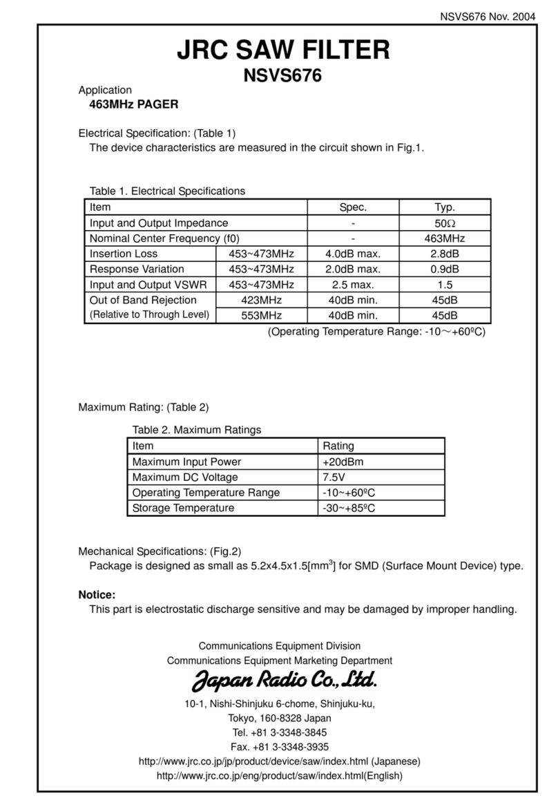 JRC NSVS676 manual