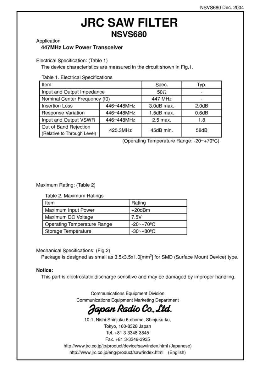 JRC NSVS680 manual