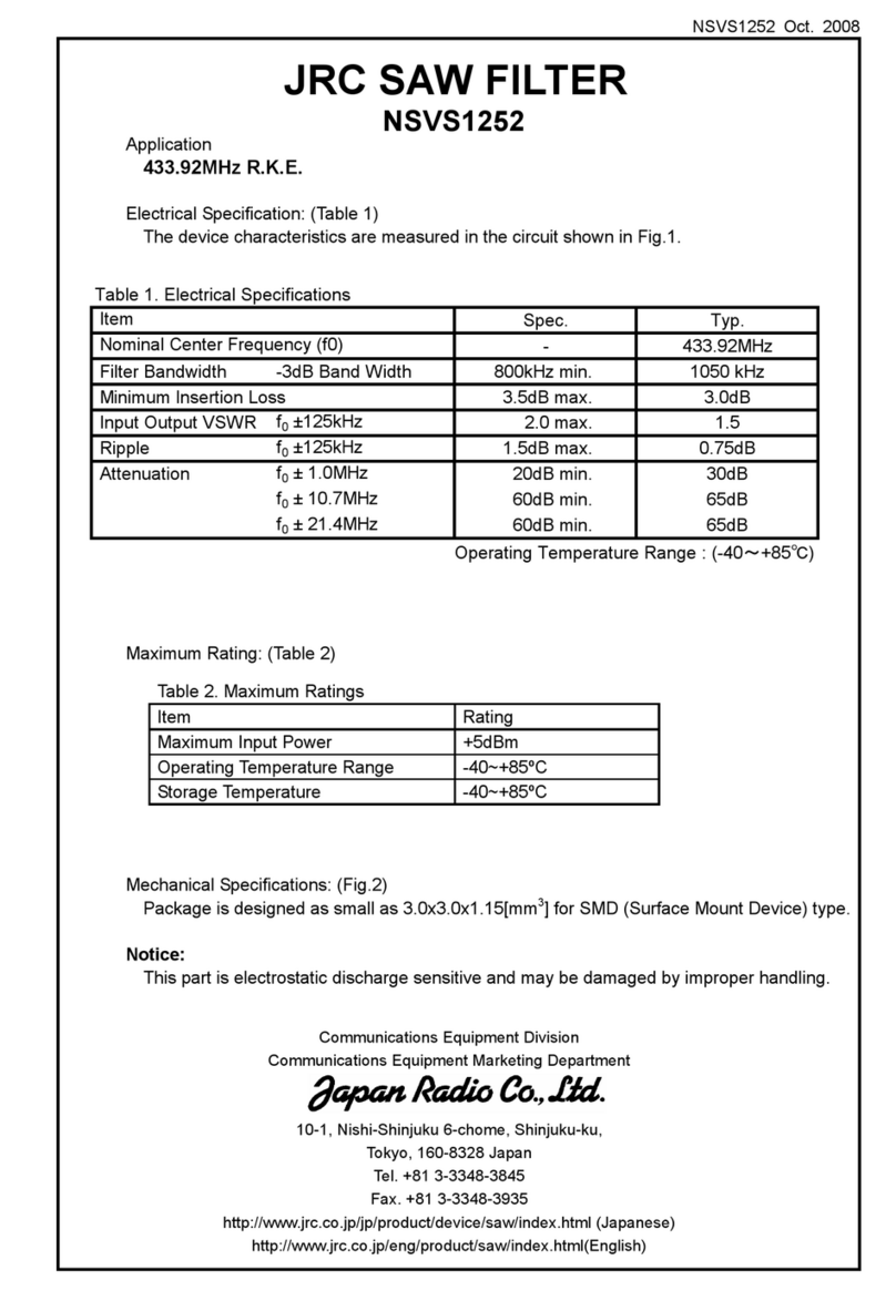 JRC NSVS1252 manual