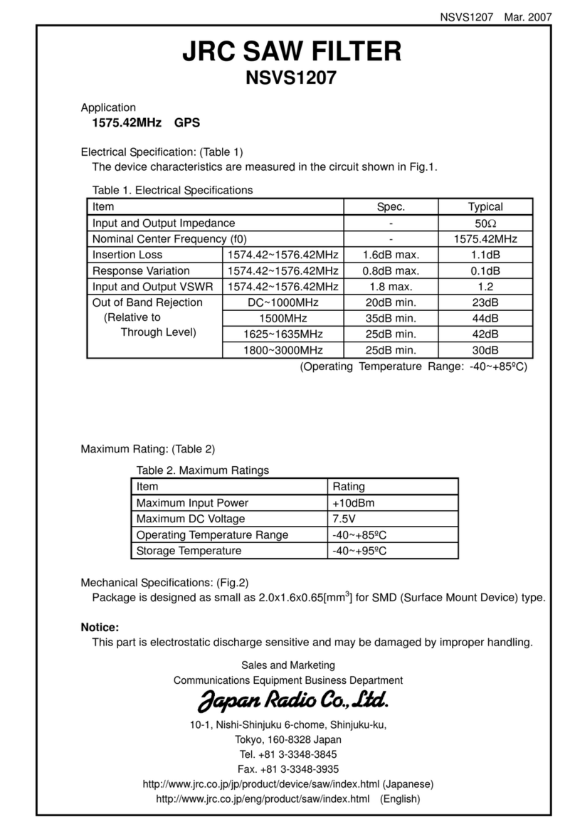 JRC NSVS1207 manual