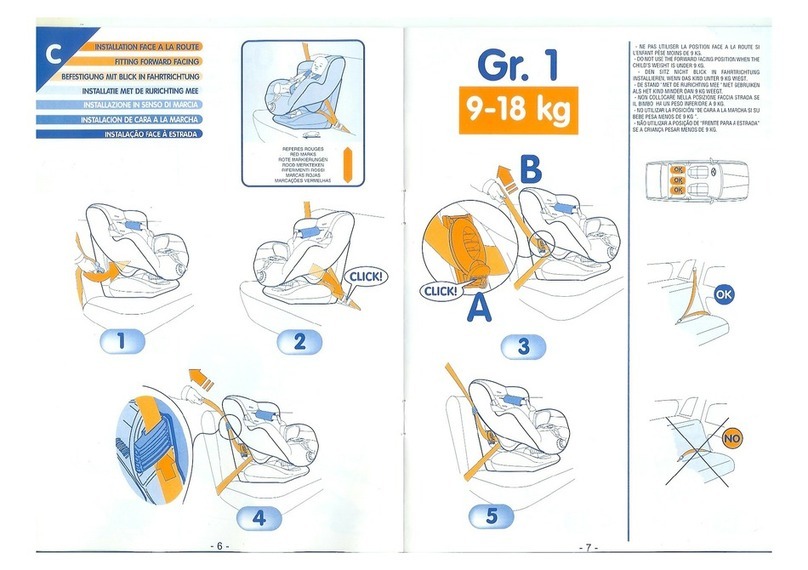 BEBE CONFORT ISEOSGR 1 - FITTING FORWARD FACING User manual