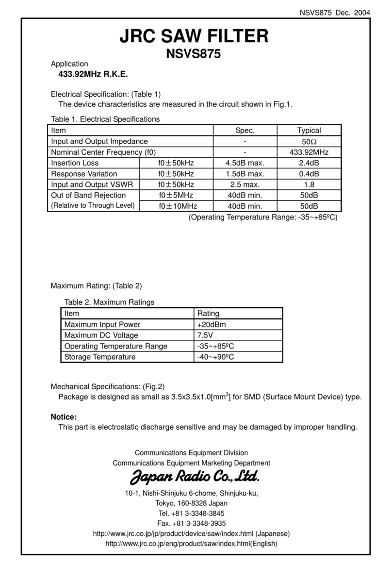 JRC NSVS875 User manual