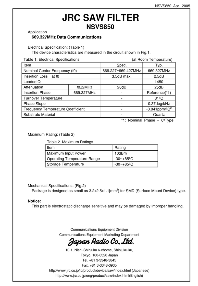 JRC NSVS850 User manual