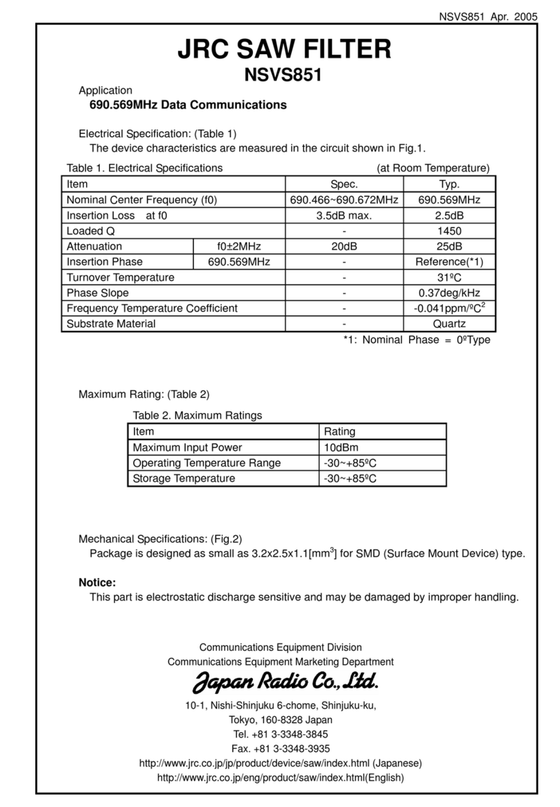 JRC NSVS851 User manual