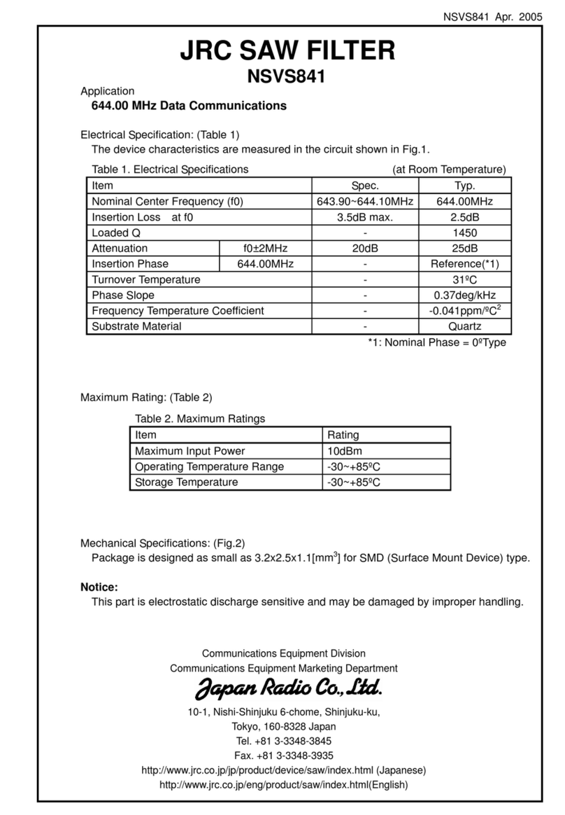 JRC NSVS841 User manual