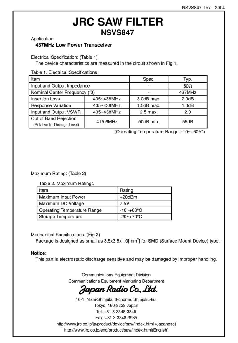JRC NSVS847 User manual