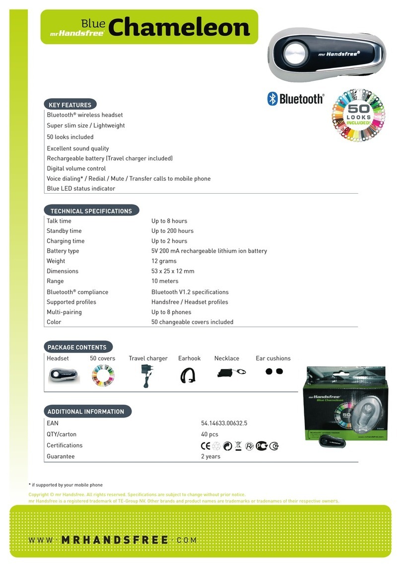 MRHANDSFREE BLUE CHAMELEON datasheet