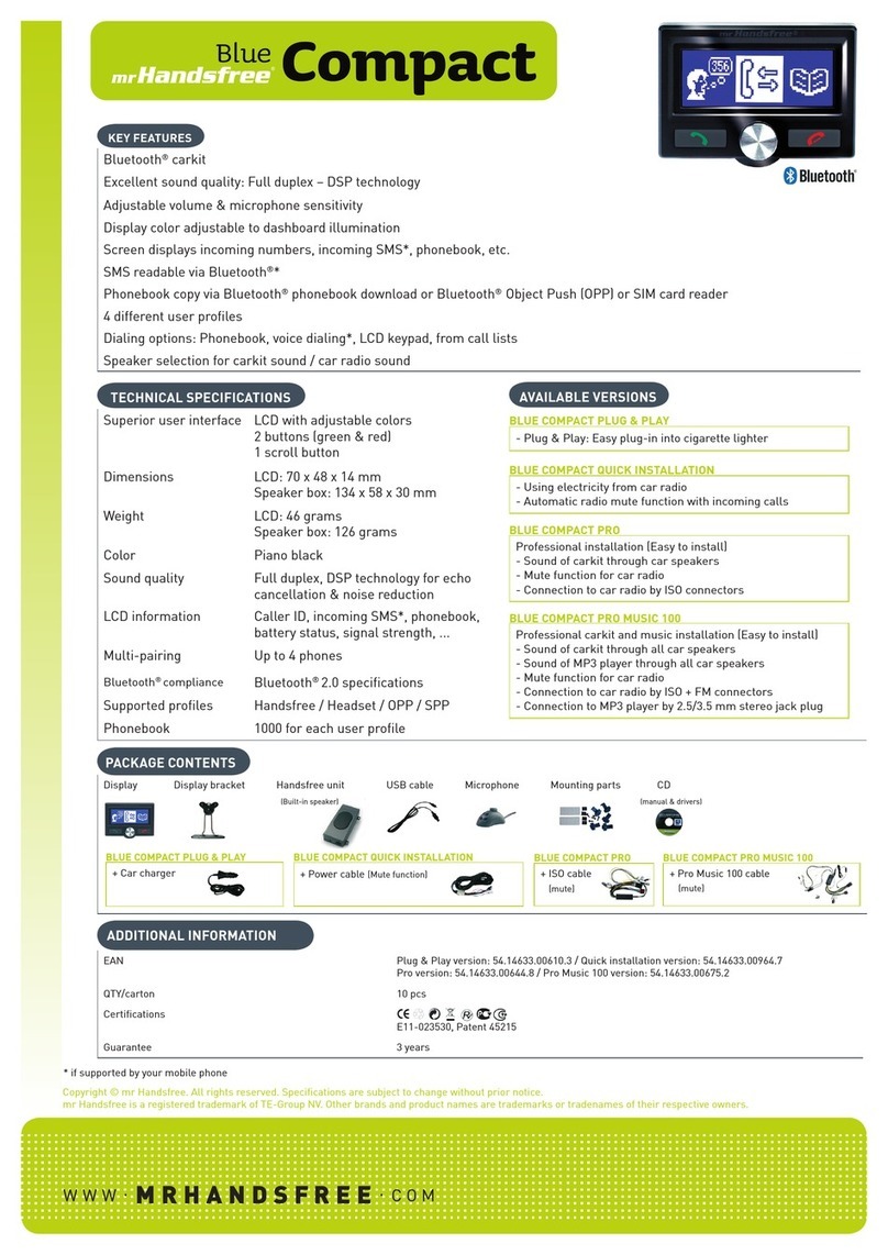 MRHANDSFREE blue compact datasheet