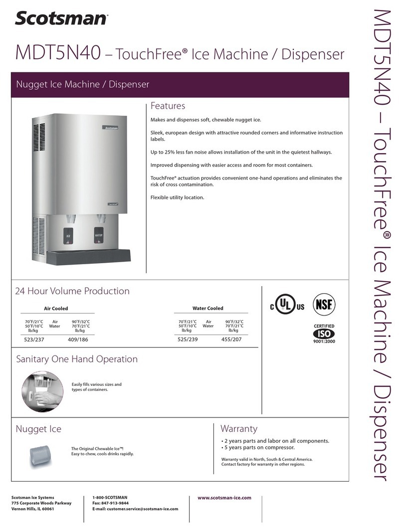 Scotsman TouchFree MDT5N40 User manual