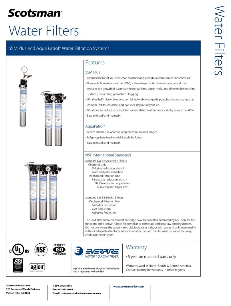 Scotsman WATER FILTER datasheet