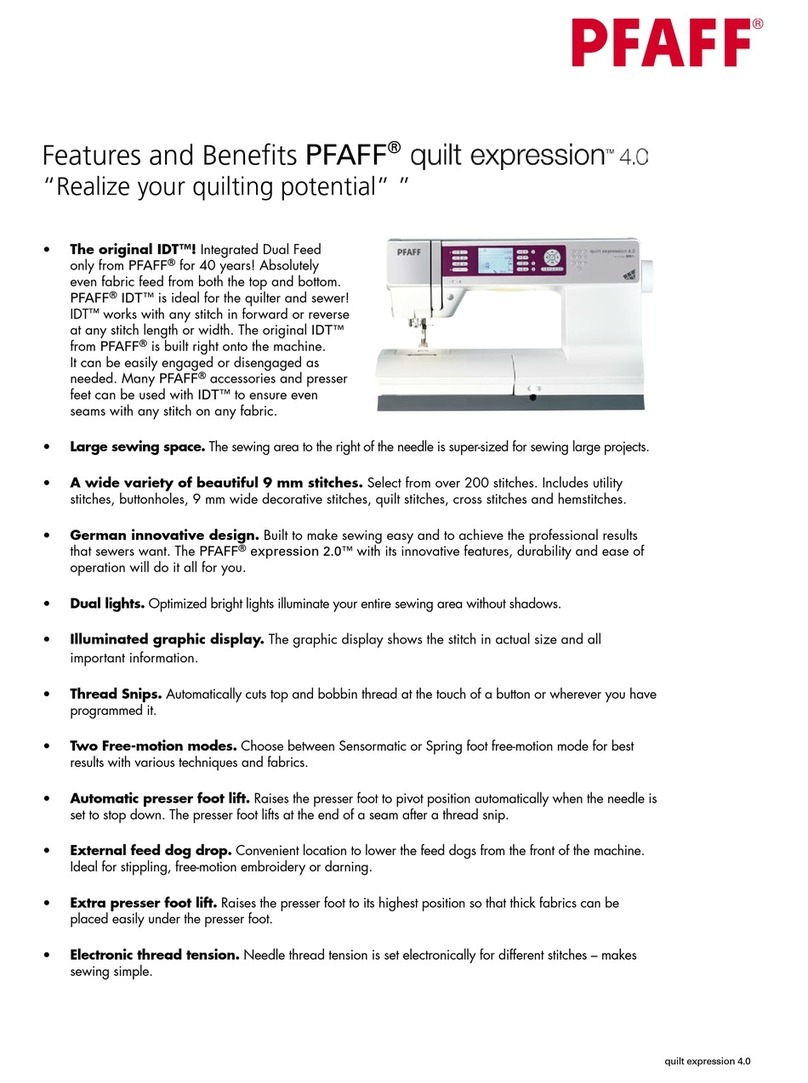 Pfaff QUILT EXPRESSION 4.0 User manual