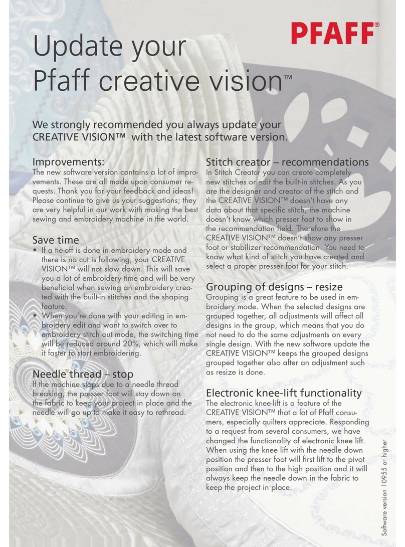 Pfaff Creative Vision Technical manual