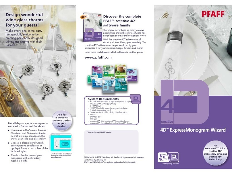 Pfaff CREATIVE 4D EXPRESS MONOGRAM WIZARD brochure