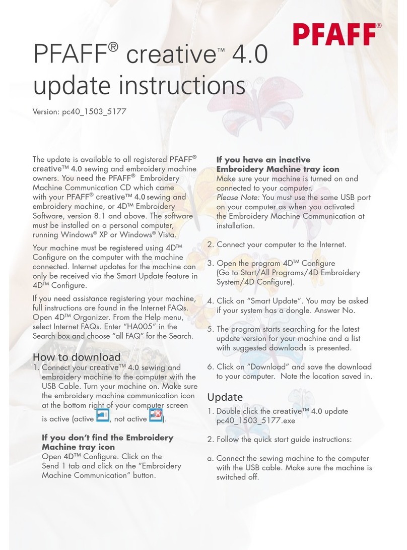 Pfaff CREATIVE 4.0 - User manual
