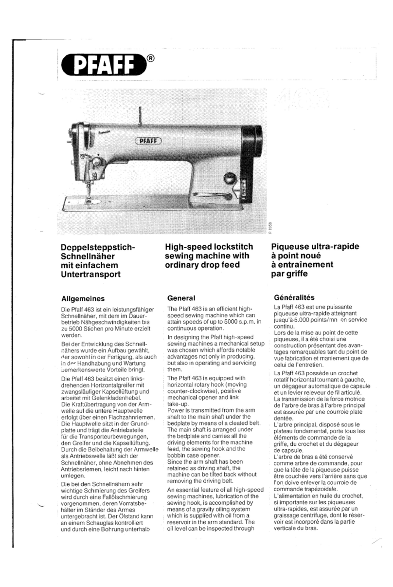 Pfaff 463 User manual Pfaff 463 User manual