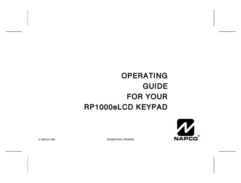 NAPCO MAGNUM ALERT RP1000E LCD KEYPAD User manual