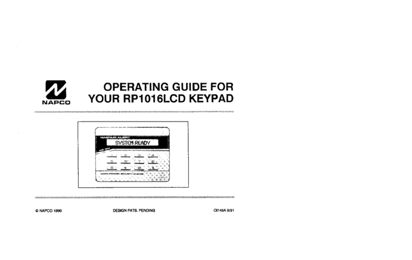 NAPCO MAGNUM ALERT RP1016 LCD KEYPAD User manual NAPCO MAGNUM ALERT RP1016 LCD KEYPAD User manual