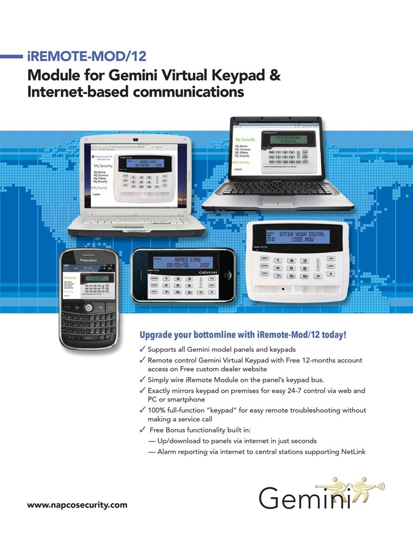 NAPCO Gemini iREMOTE-MOD/12 brochure
