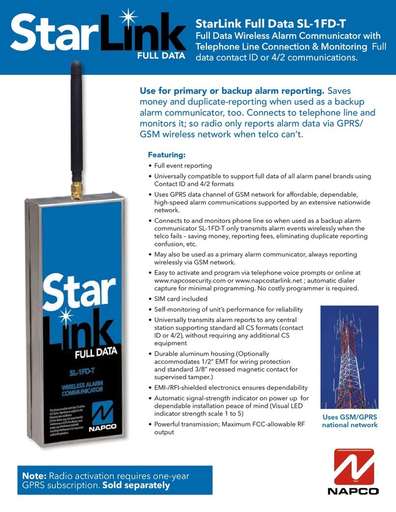 NAPCO StarLink Full Data SL-1FD-T datasheet