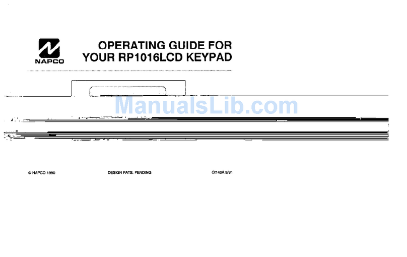 NAPCO RP1016LCD User manual