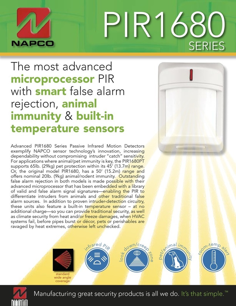 NAPCO PIR1680 Series datasheet