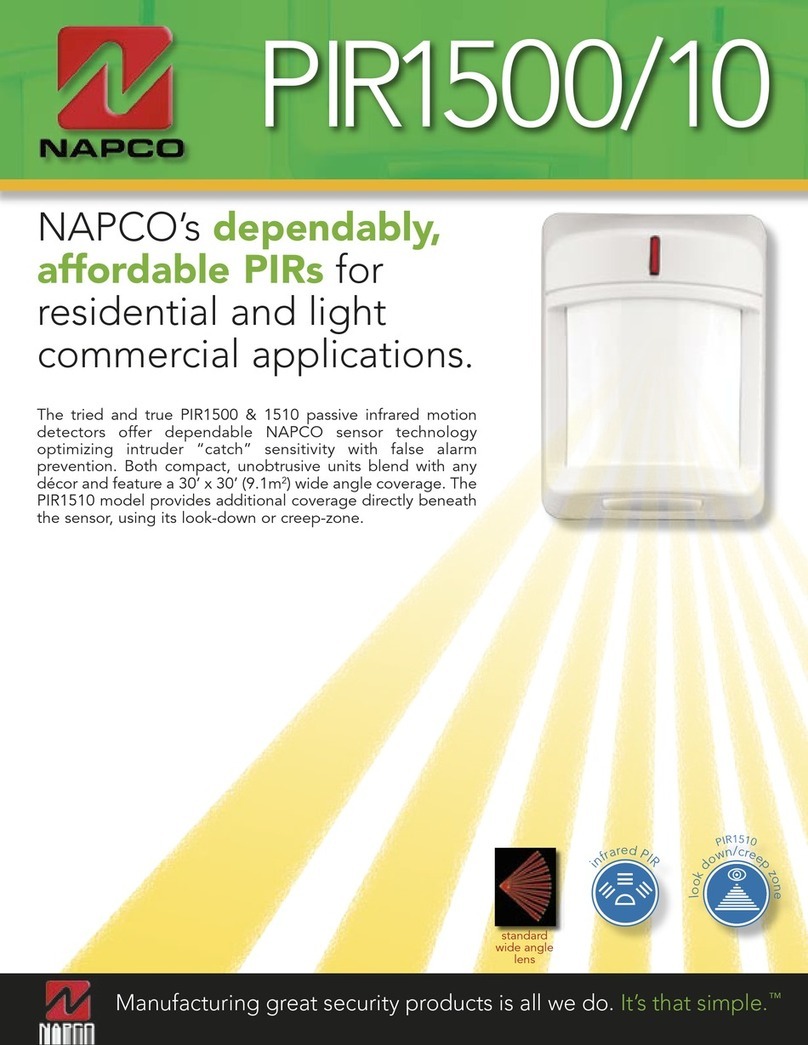 NAPCO PIR 1500-10 User manual