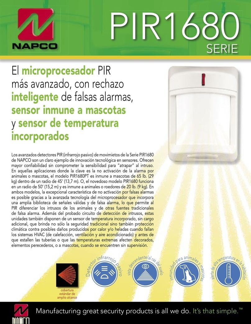 NAPCO PIR1680 Series datasheet NAPCO PIR1680 Series datasheet